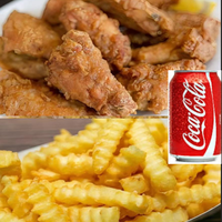 Fried Chicken Wing 5pc, French Fries, Coke Bundle