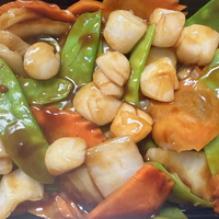 Fresh Scallops with Snow Peas